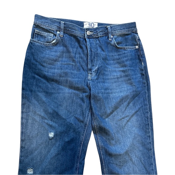 Free People We the Free Maggie Ripped Ankle 27L Straight Leg Jeans Size 30 - Picture 5 of 8